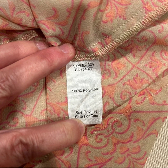 CAbi‎ Poolside Top tunic with Drawstring Waist Size Medium Orange/Pink w/Pockets - Picture 14 of 14